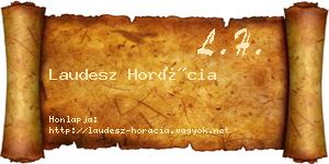 Laudesz Horácia névjegykártya